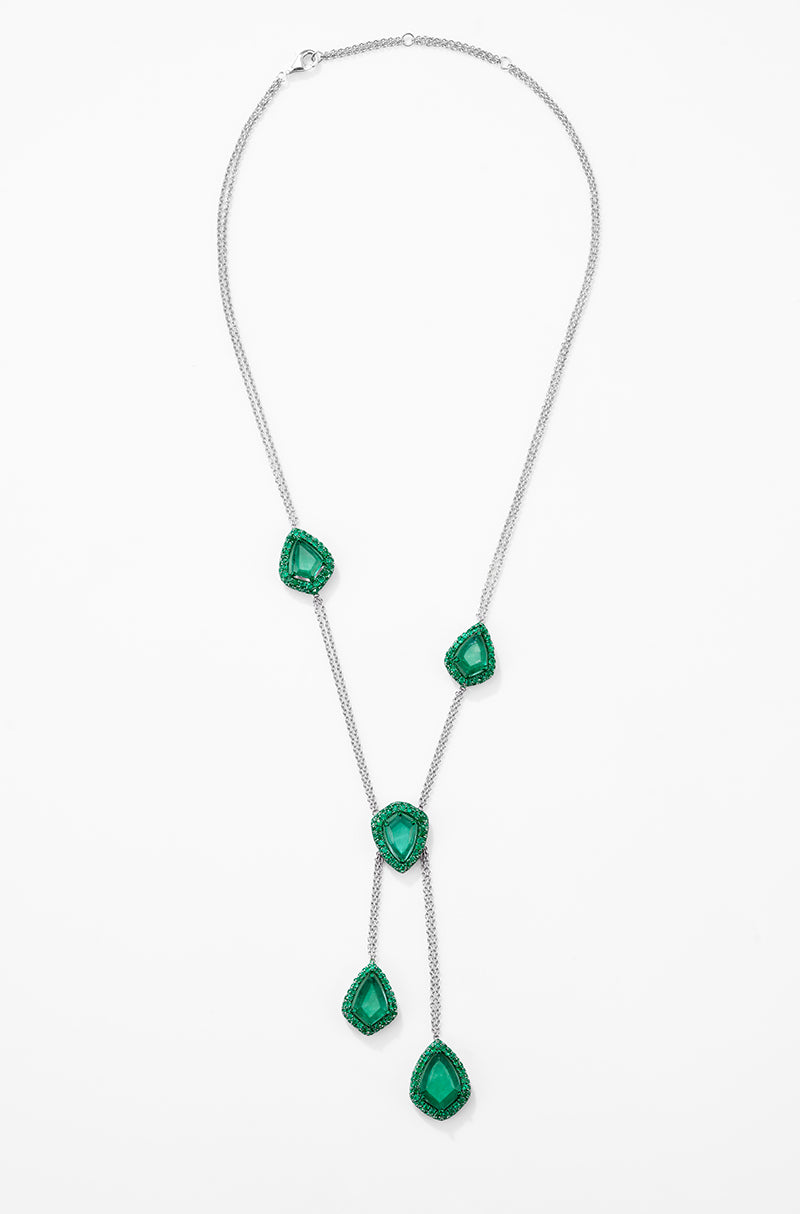 Armour Cut Quintet Lariat Necklace