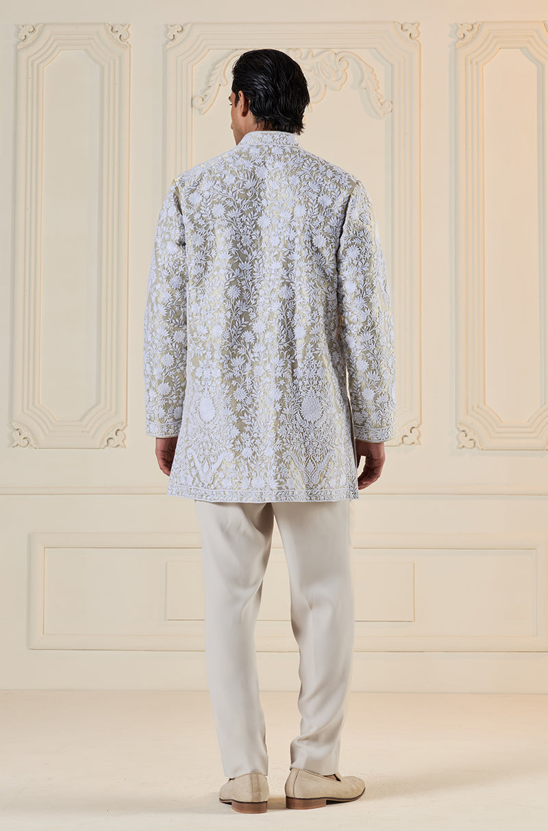 Silver Threadwork Embroidered Kurta