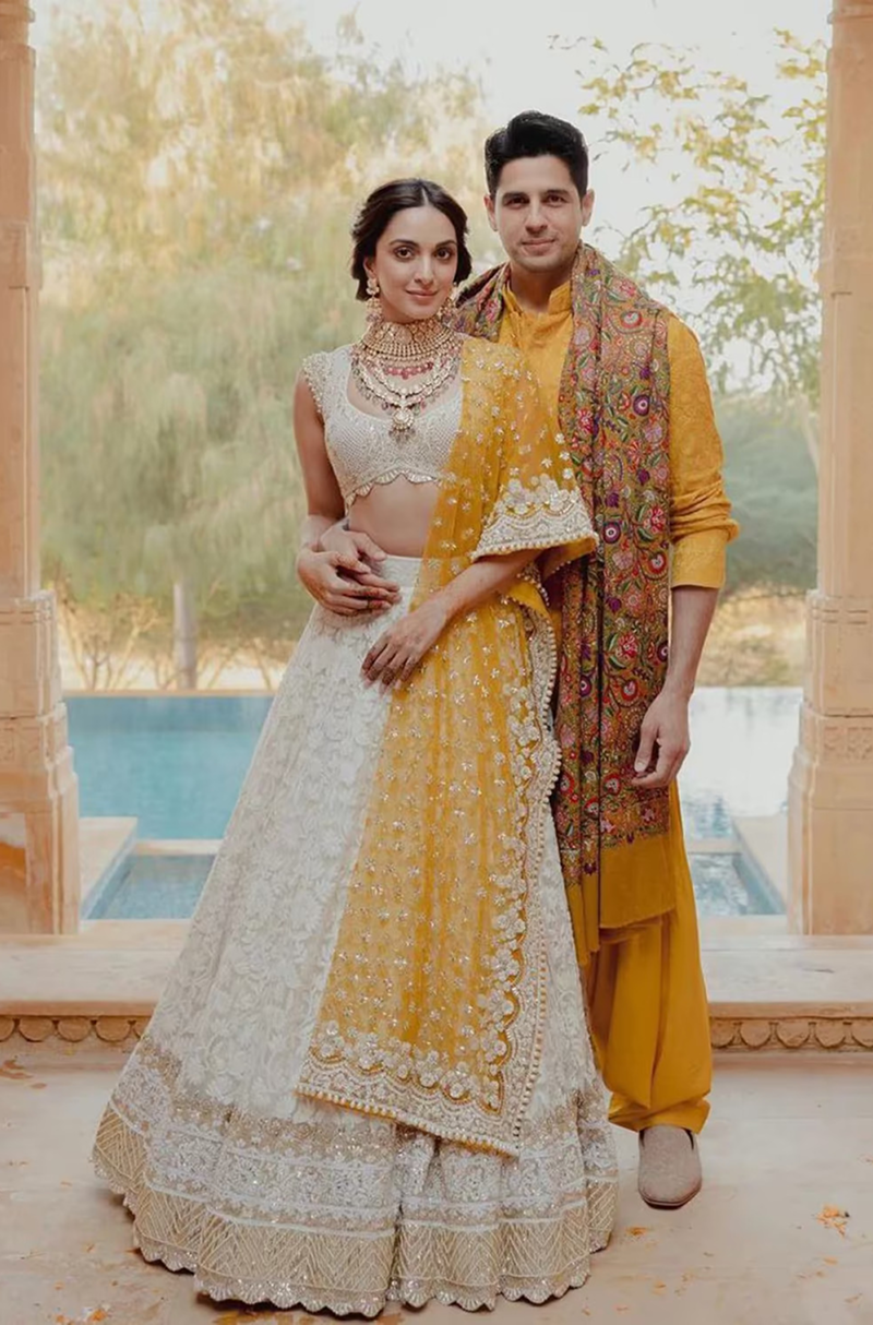 Groom: Sidharth Malhotra in our Mustard Bundi Set