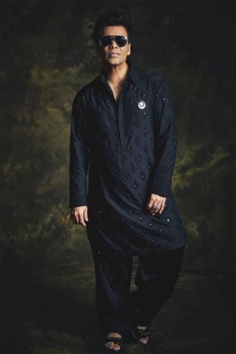 Karan Johar in Black Mirror Work Lehenga