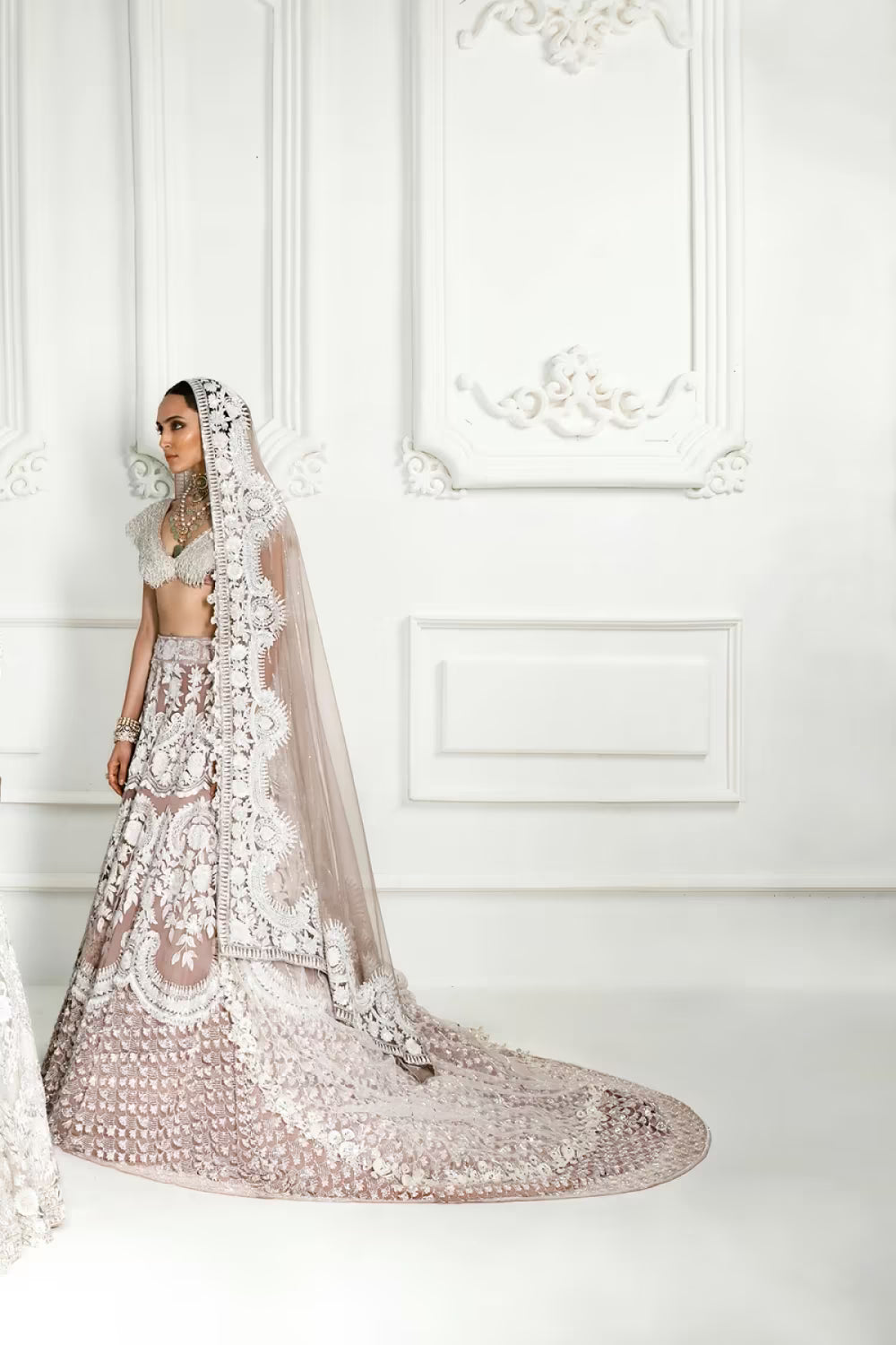 Rouge Pink Kashmiri Lehenga Set