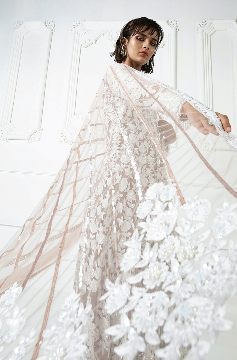 Beige Kashmiri Anarkali Kurta Set