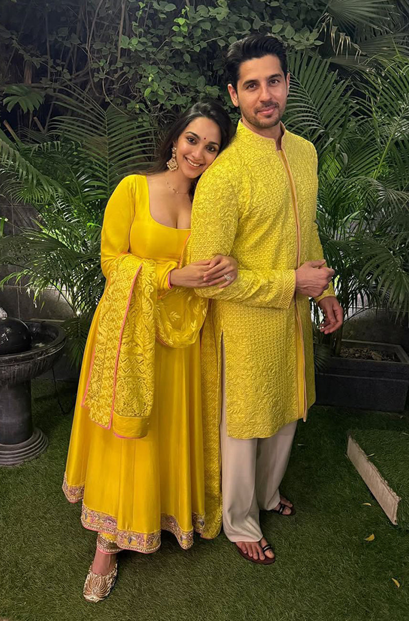 Kiara Advani in our Sunshine Yellow Anarkali Kurta Set