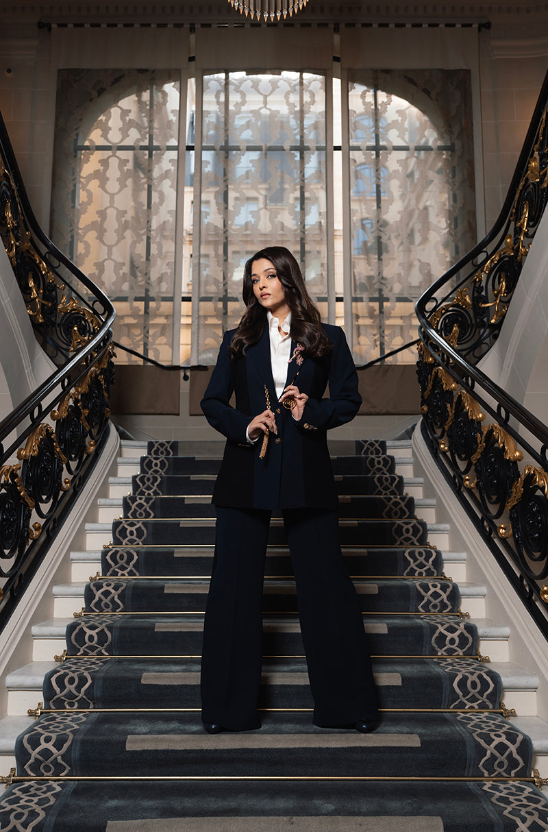 Aishwarya Rai Bachchan in our Blue Plain Pant Suit