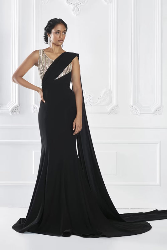 Black Taban Saree Gown