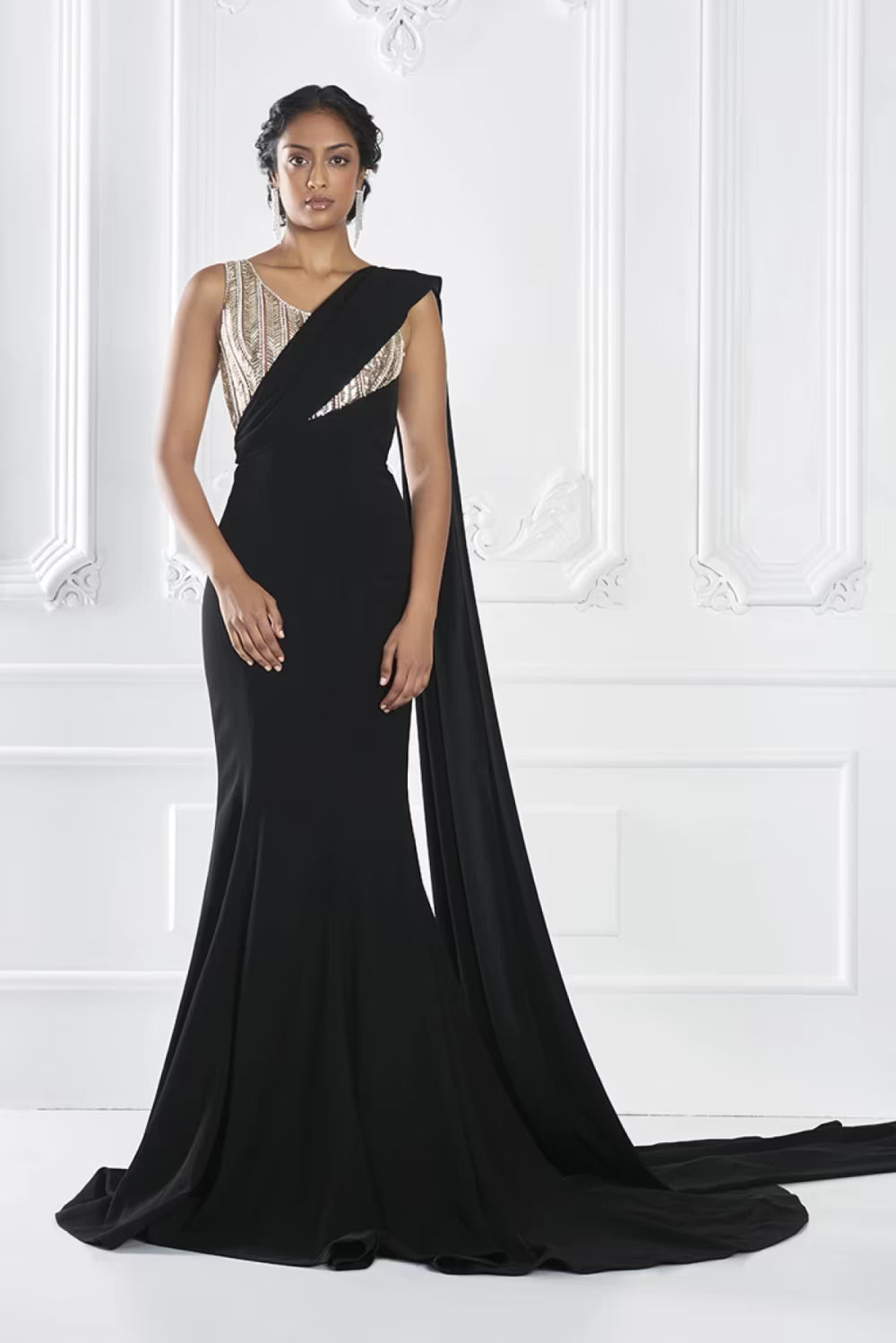Black Taban Saree Gown