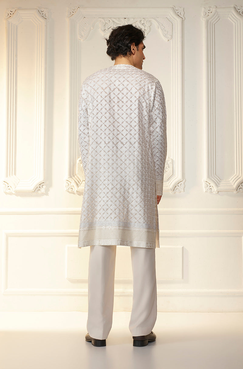 Ivory Threadwork Kurta Set
