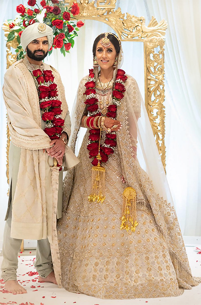 Bride: Ektaa Kumar Aytan in our Ivory Gold Ensemble