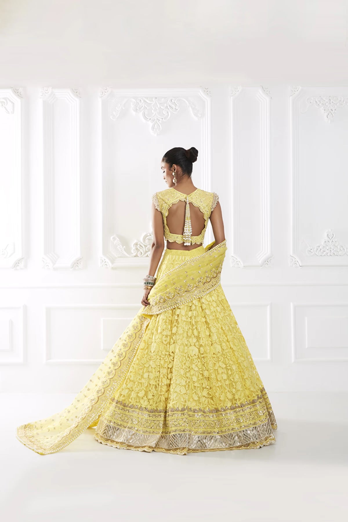 Yellow Embroidered Lehenga Set