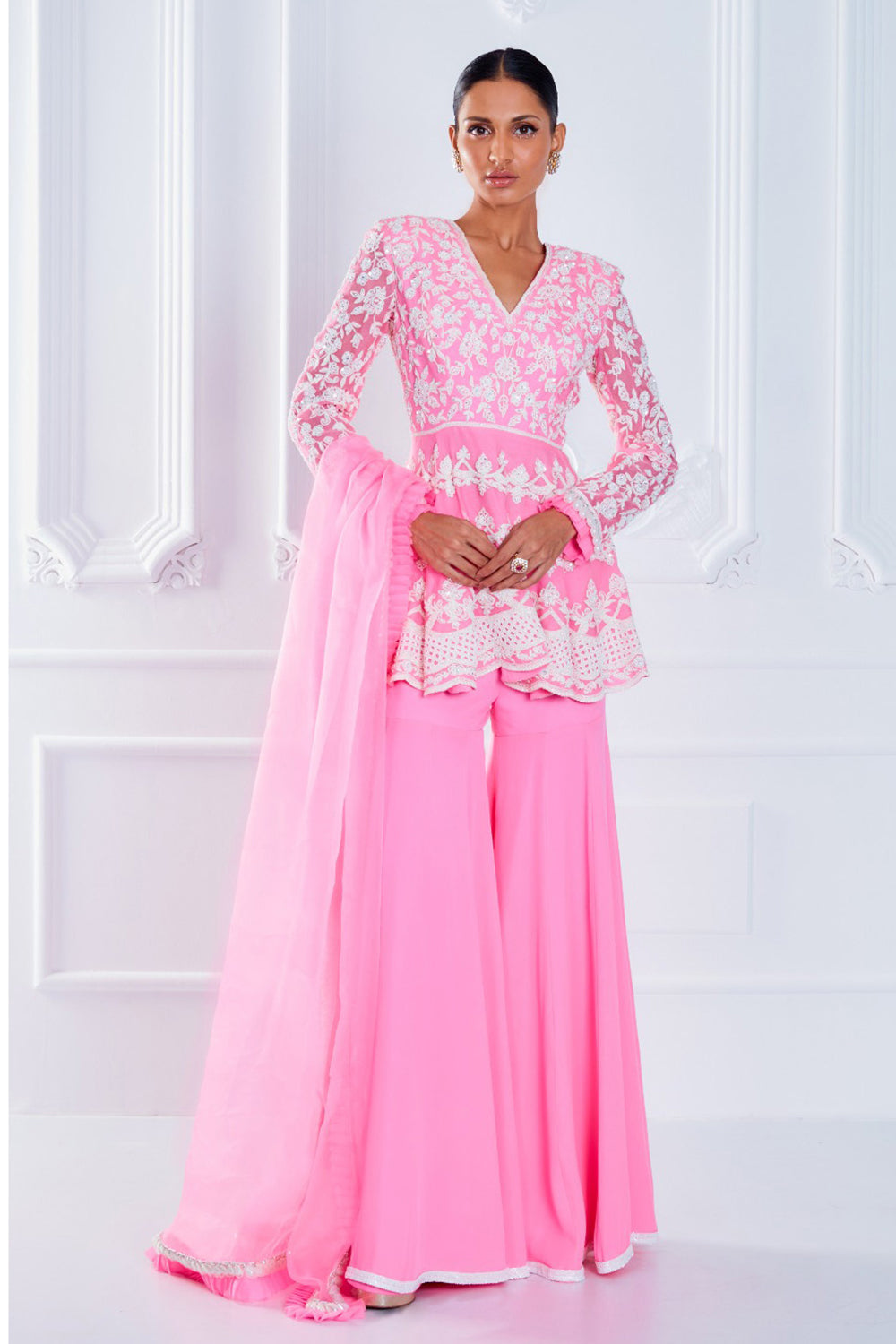 Candy Pink Georgette Kurta Set