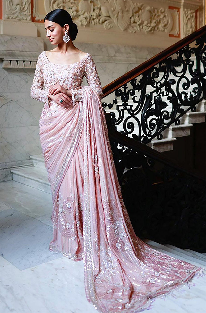 Bride: Gulshan in our Blush Georgette Saree