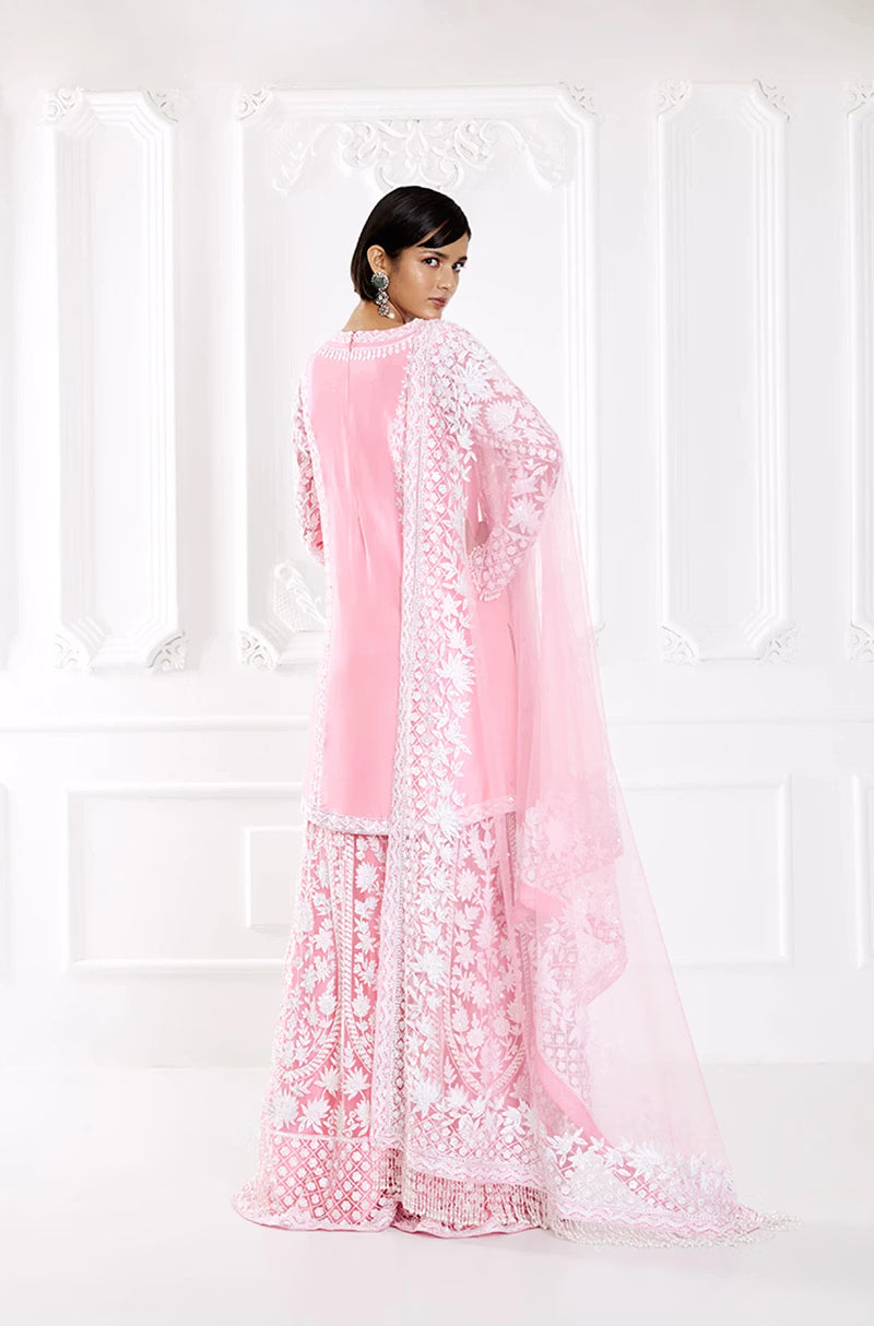 Candy Pink Kashmiri Kurta Set