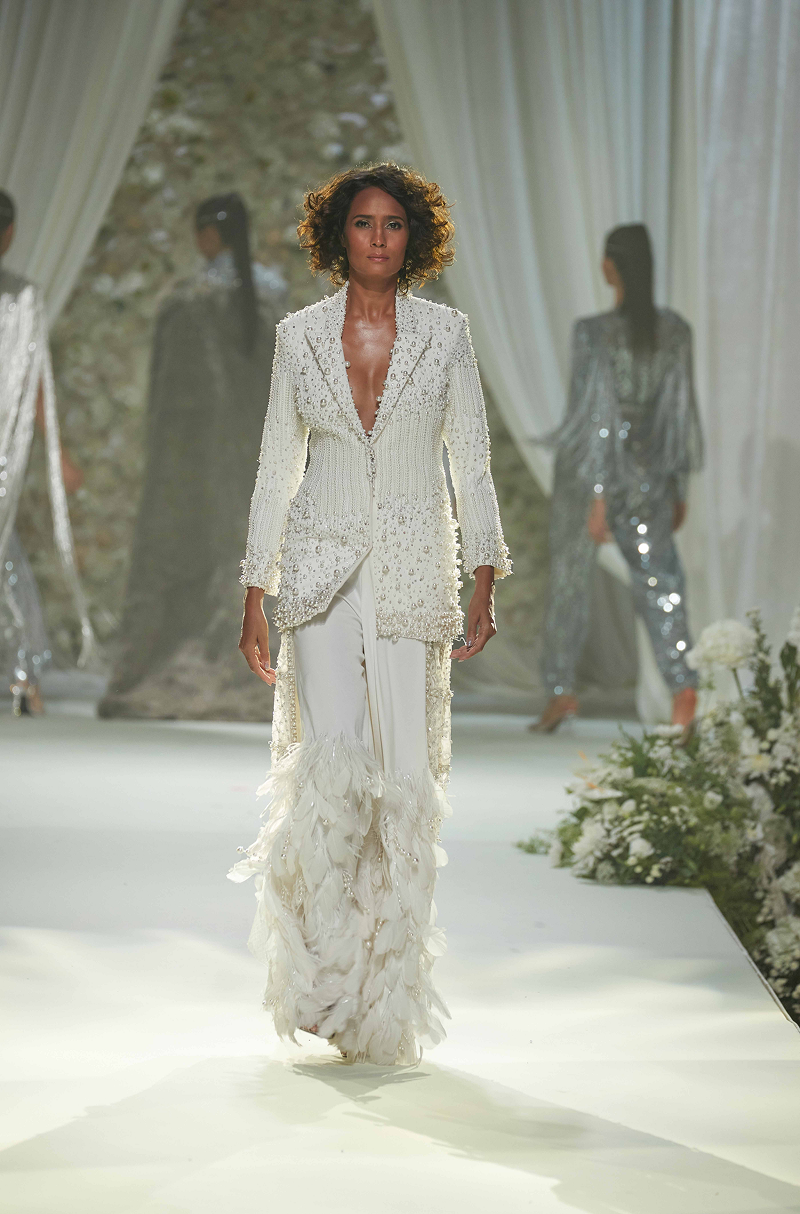 Ivory Pearl Embroidered Pant Set