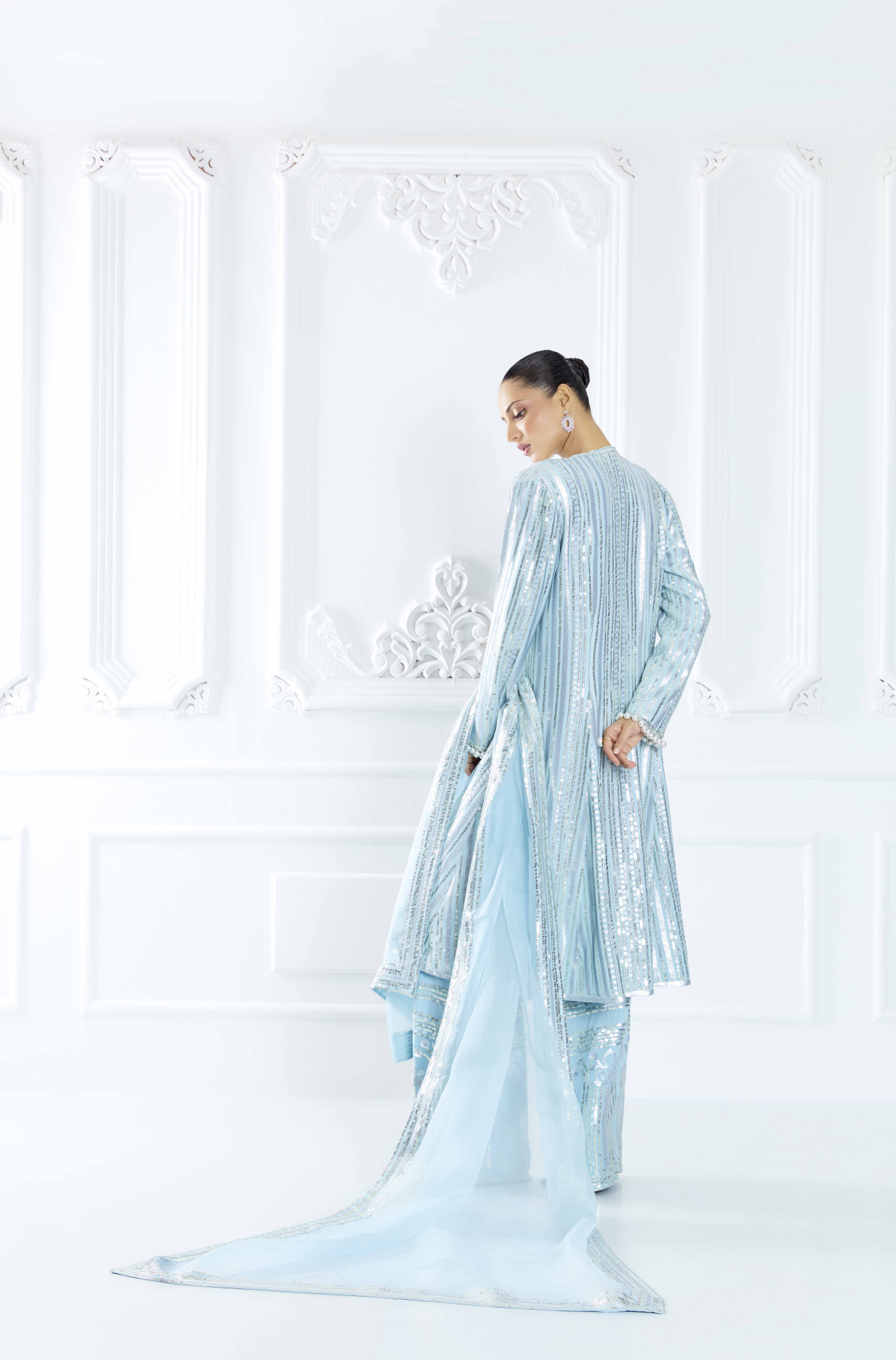 Sky Blue Embroidered Kurta Set