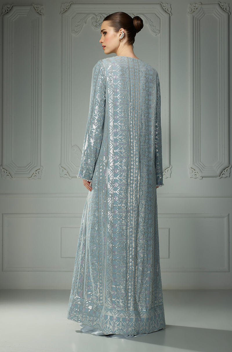 Ice Blue Aztec Sequin Palazzo Set