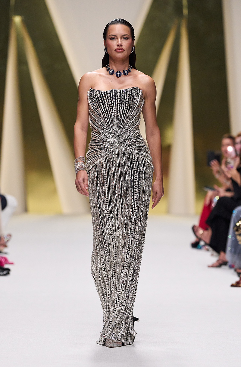 Black Stone & Pearl Gown