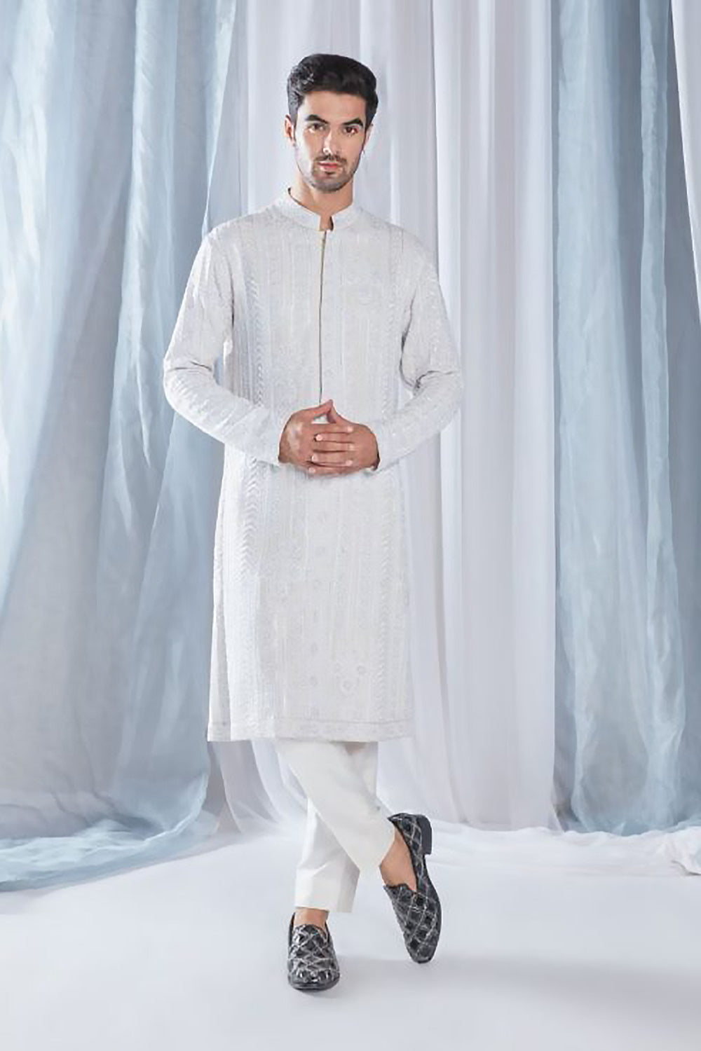 Ivory Mijwan Chikankari Kurta Set
