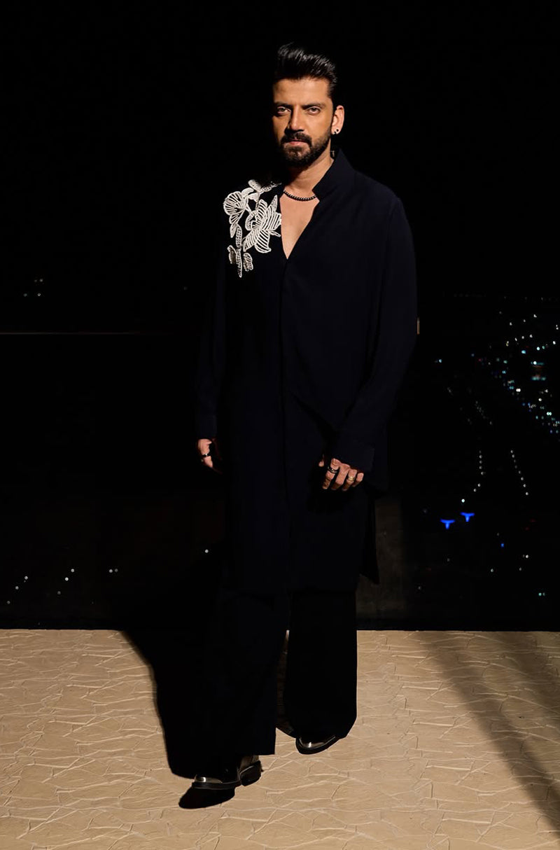 Zaheer Khan in our Navy Blue Kurta Set