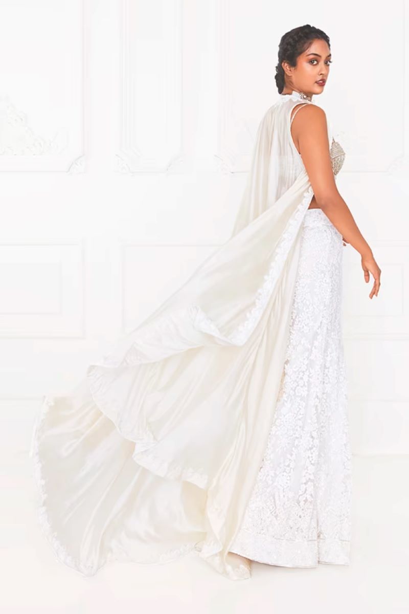 Ivory Mijwan Embroidered Sharara Set