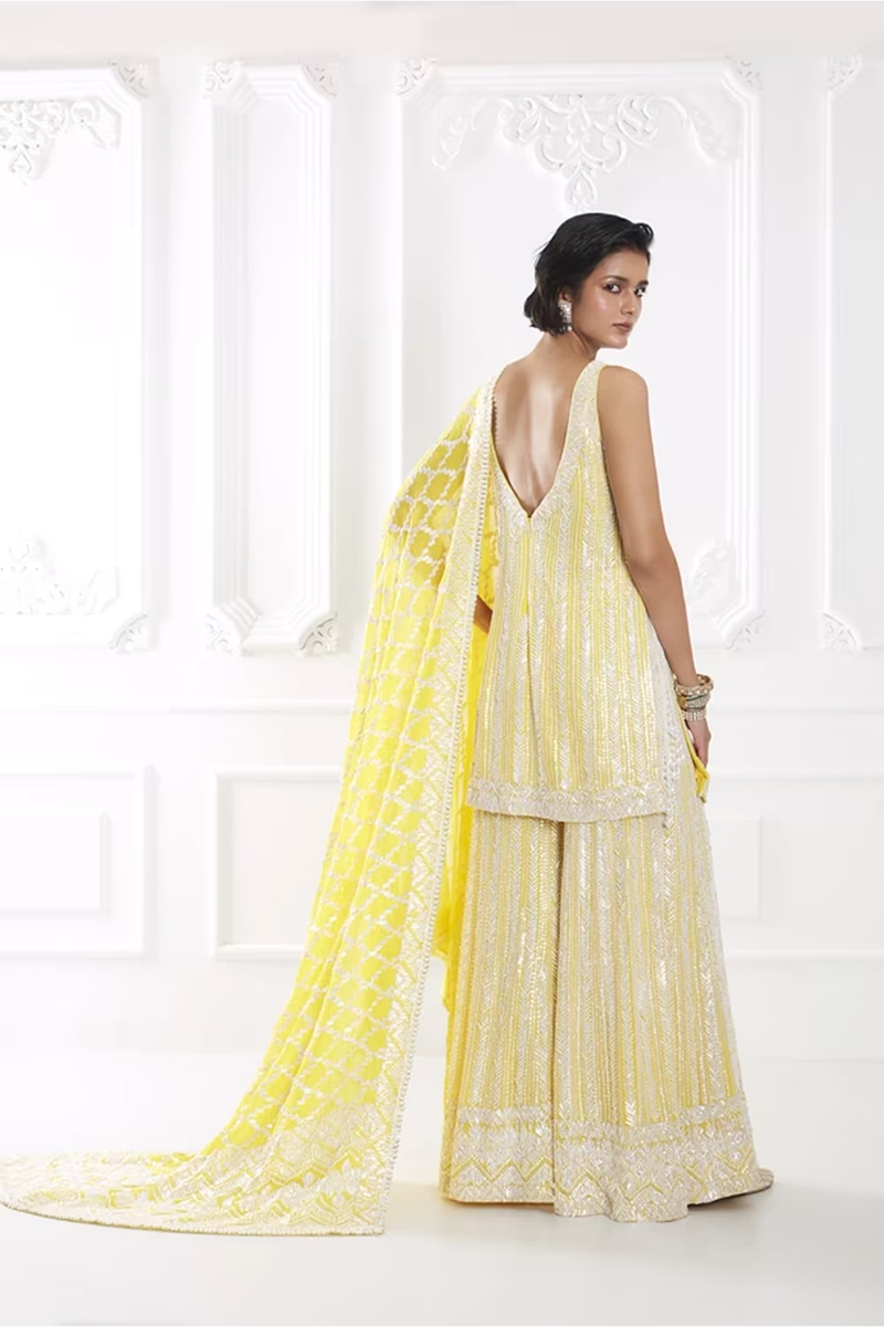 Sunny Yellow Taban Sequin Kurta Set