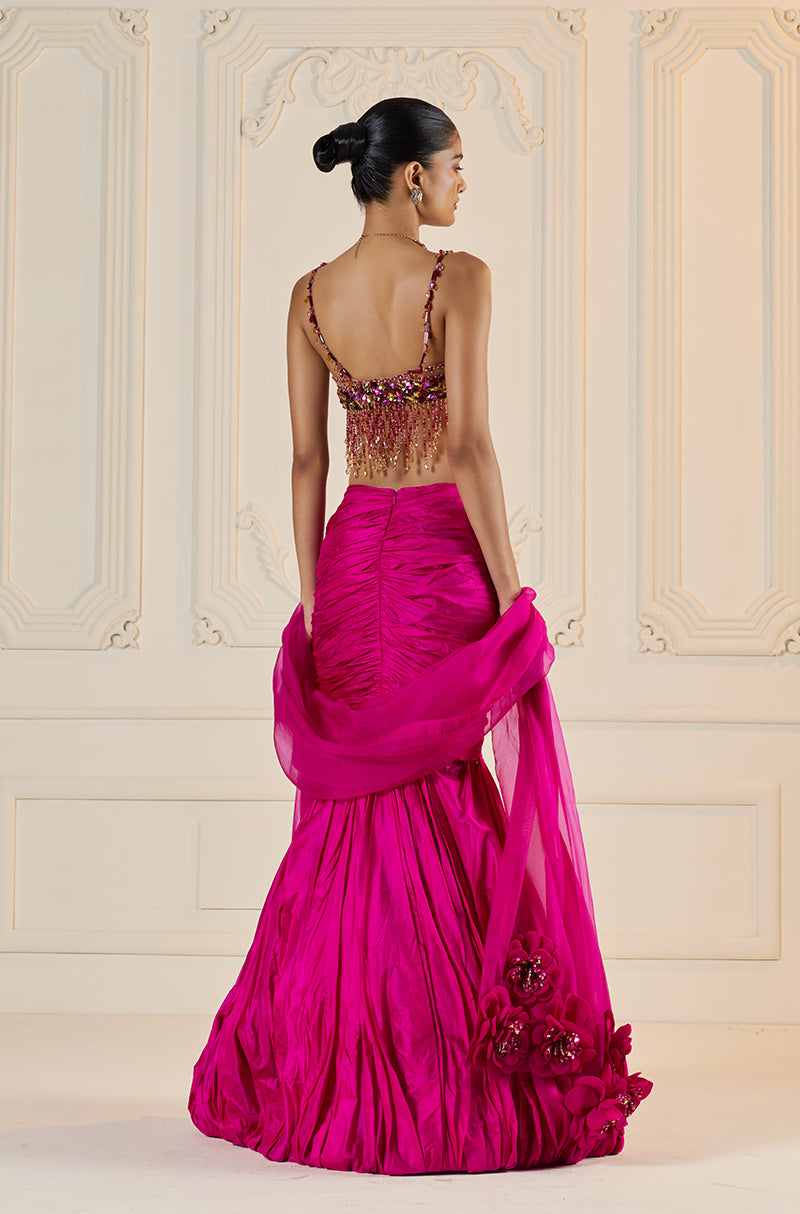 Hot Pink Swirl Skirt Set