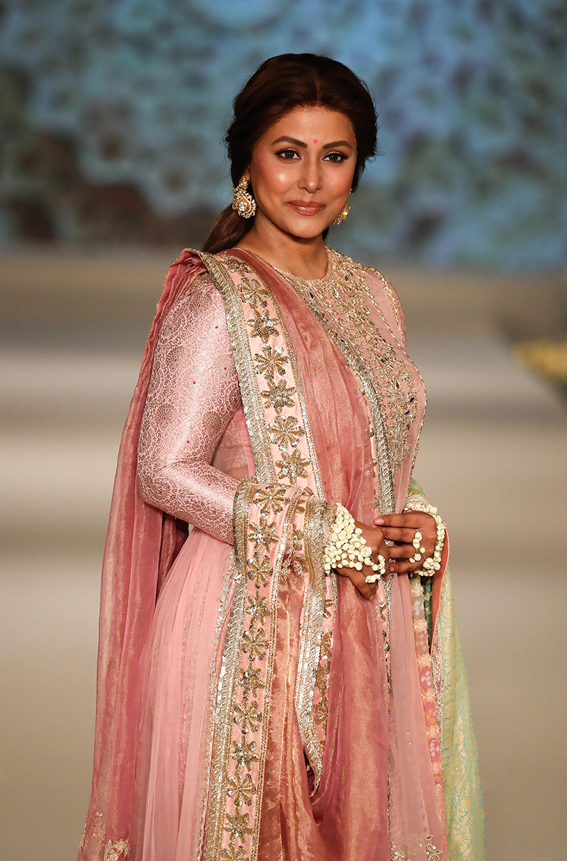 Hina Khan in our Pink Organza Kurta Set