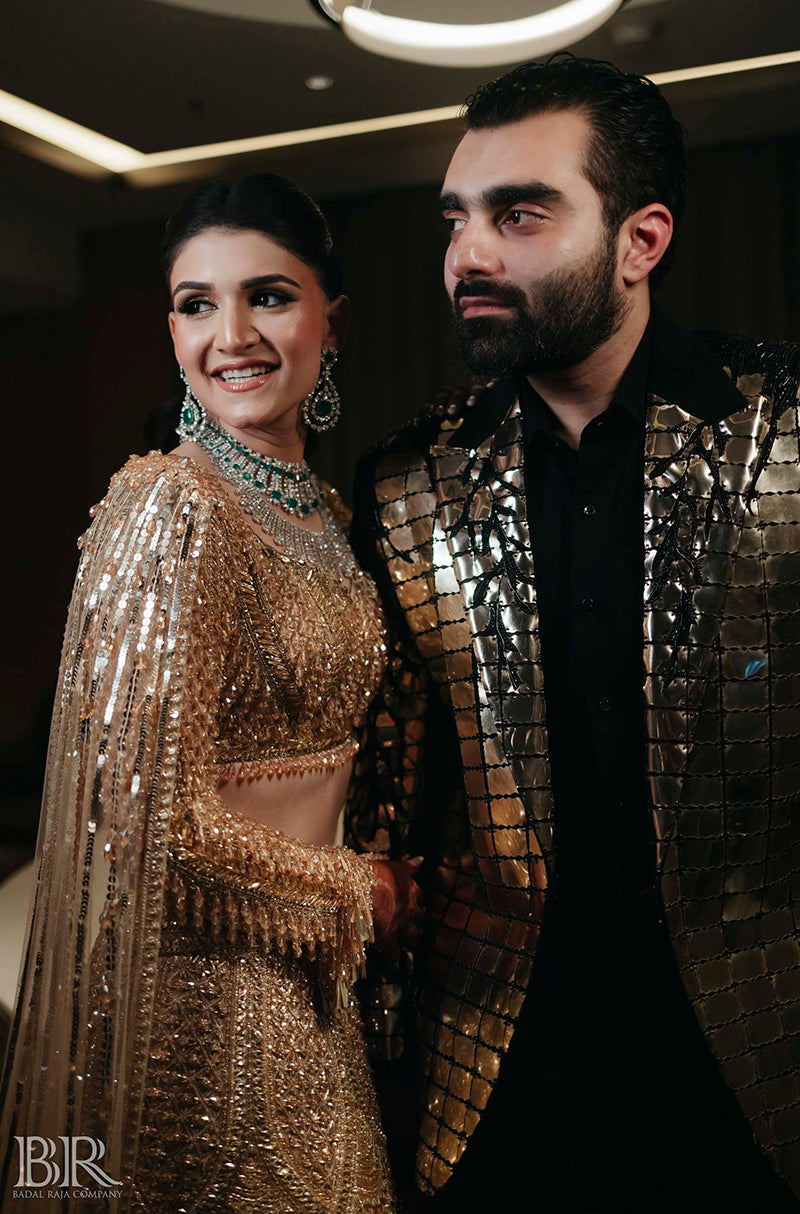 Bride: Prerna Arora in our Pink Ombré Embroidered Lehenga Set