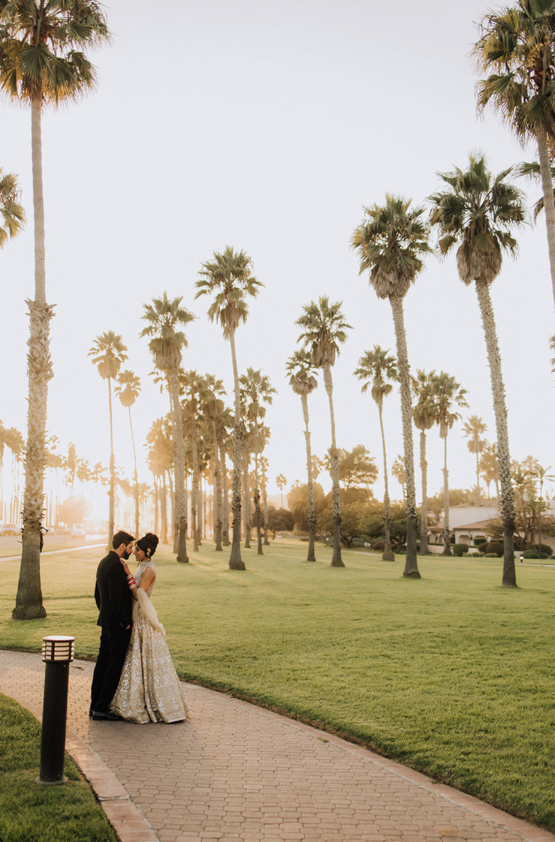 Bride: Ashima Natt in our Champagne Gold Embroidered Lehenga Set