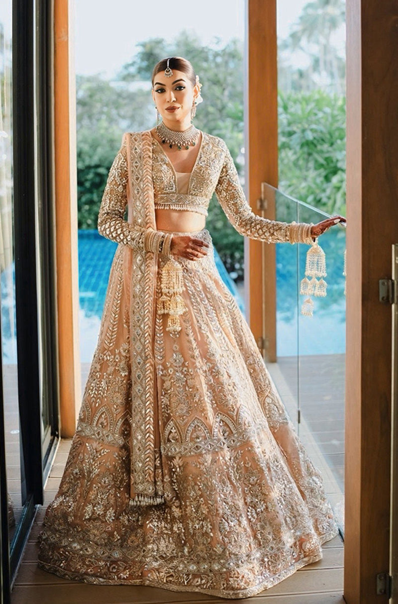 Bride: Sonali Melwani in our Champagne Lehenga Set