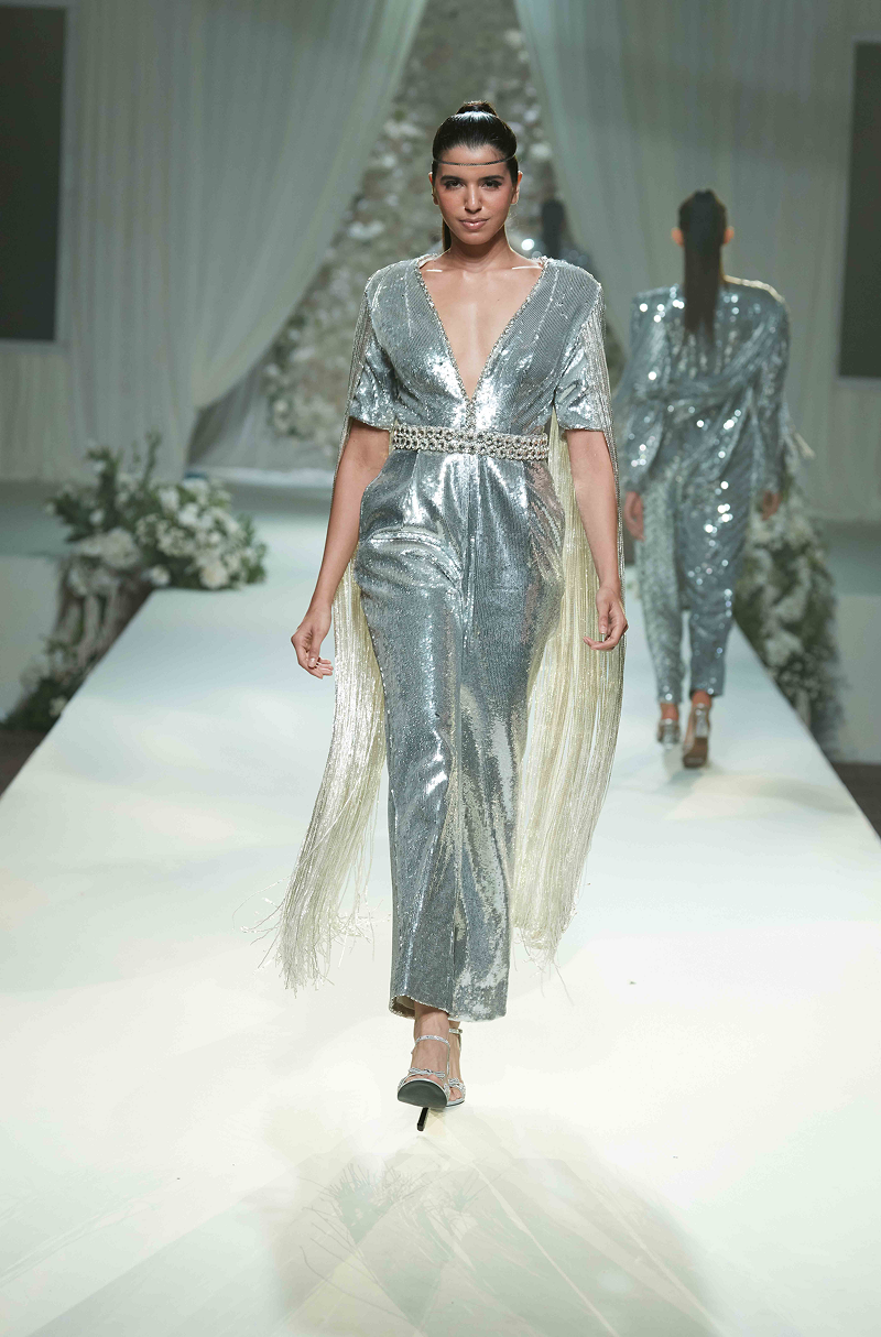 Silver Sequin Jumpsuit