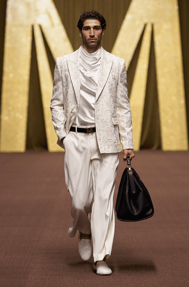 Ivory Floral Embroidered Blazer Set