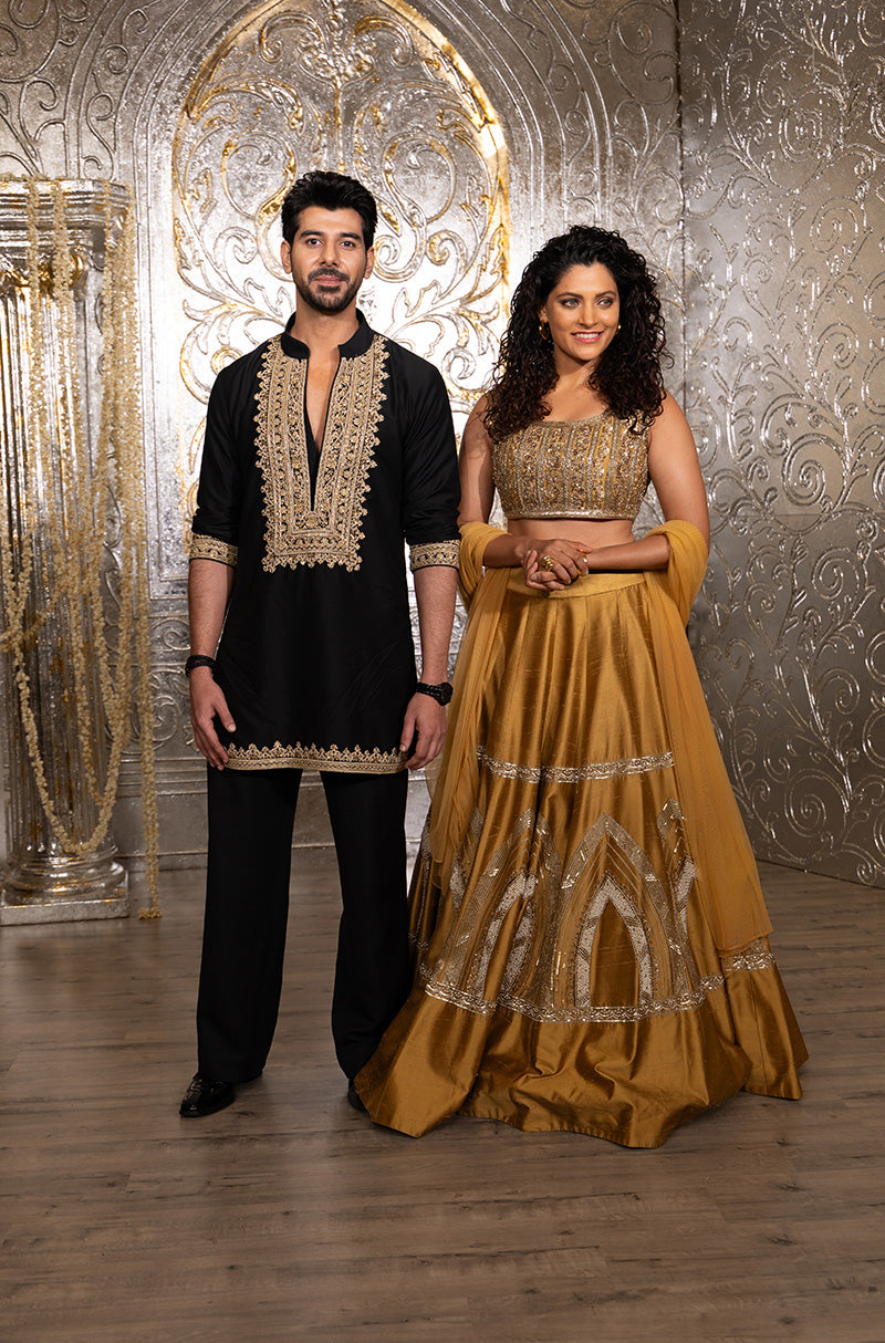 Pavail Gulati in our Black Embroidered Kurta Set