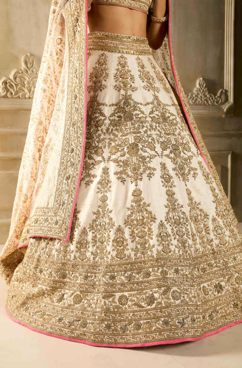 Ivory Embroidered Lehenga Set