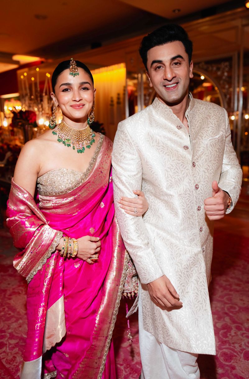 Ranbir Kapoor in our Beige Brocade Sherwani Set
