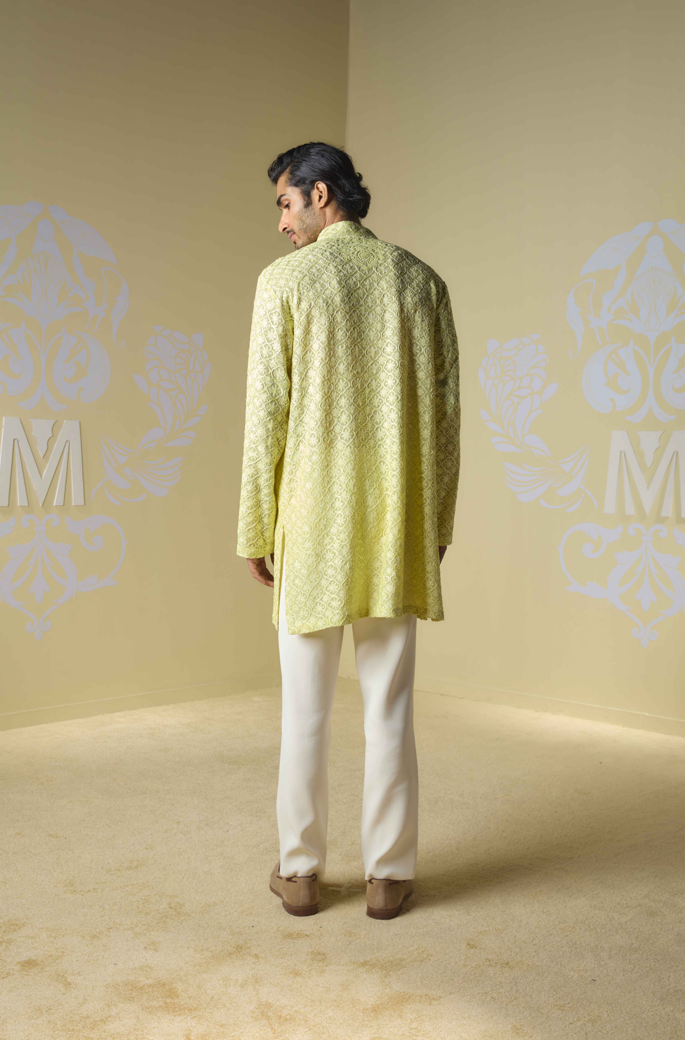 Yellow Kashmiri Embroidered Kurta Set