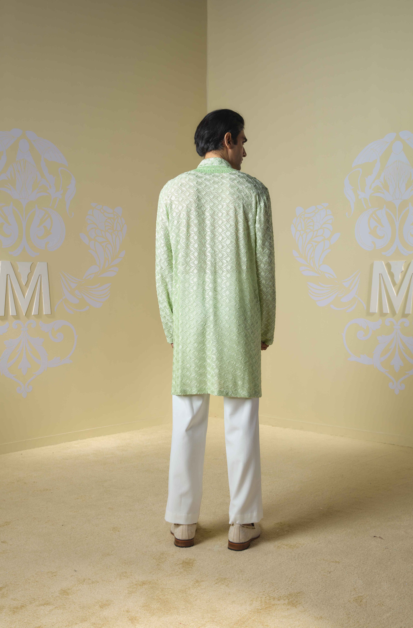 Mint Green Kashmiri Embroidered Kurta Set