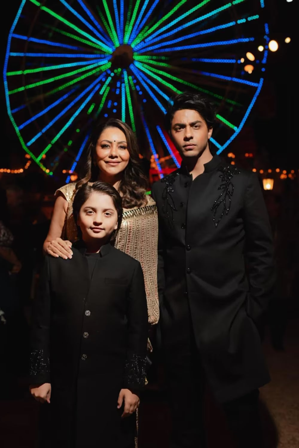 Aryan Khan in our Black Embroidered Sherwani Set