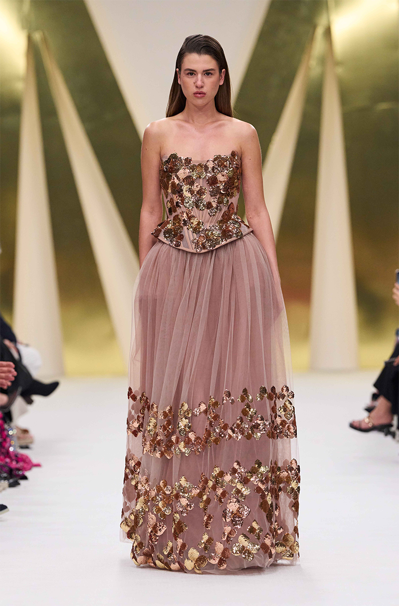 Lilac Tulle Sequin Embroidered Skirt Set