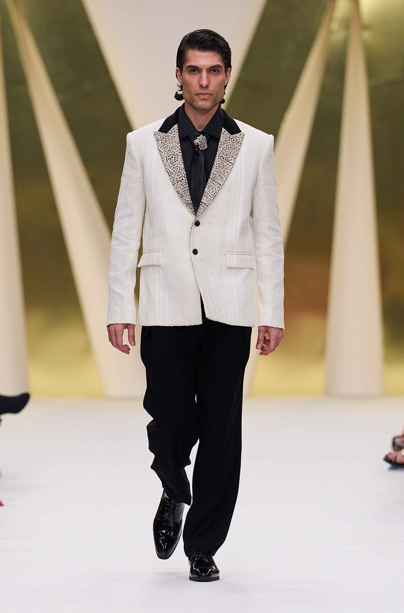 Ivory Thread Embroidered Blazer Set