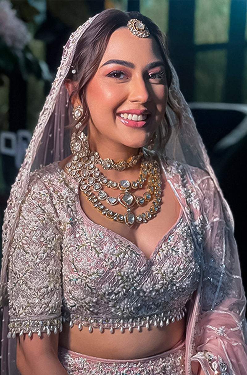 Bride: Reena Sharma wearing our Pink Ensemble from Mijwan