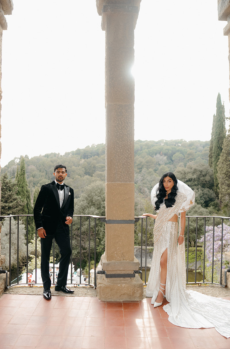 Bride: Damini Arora in our Ivory Taban Embroidered Skirt Set