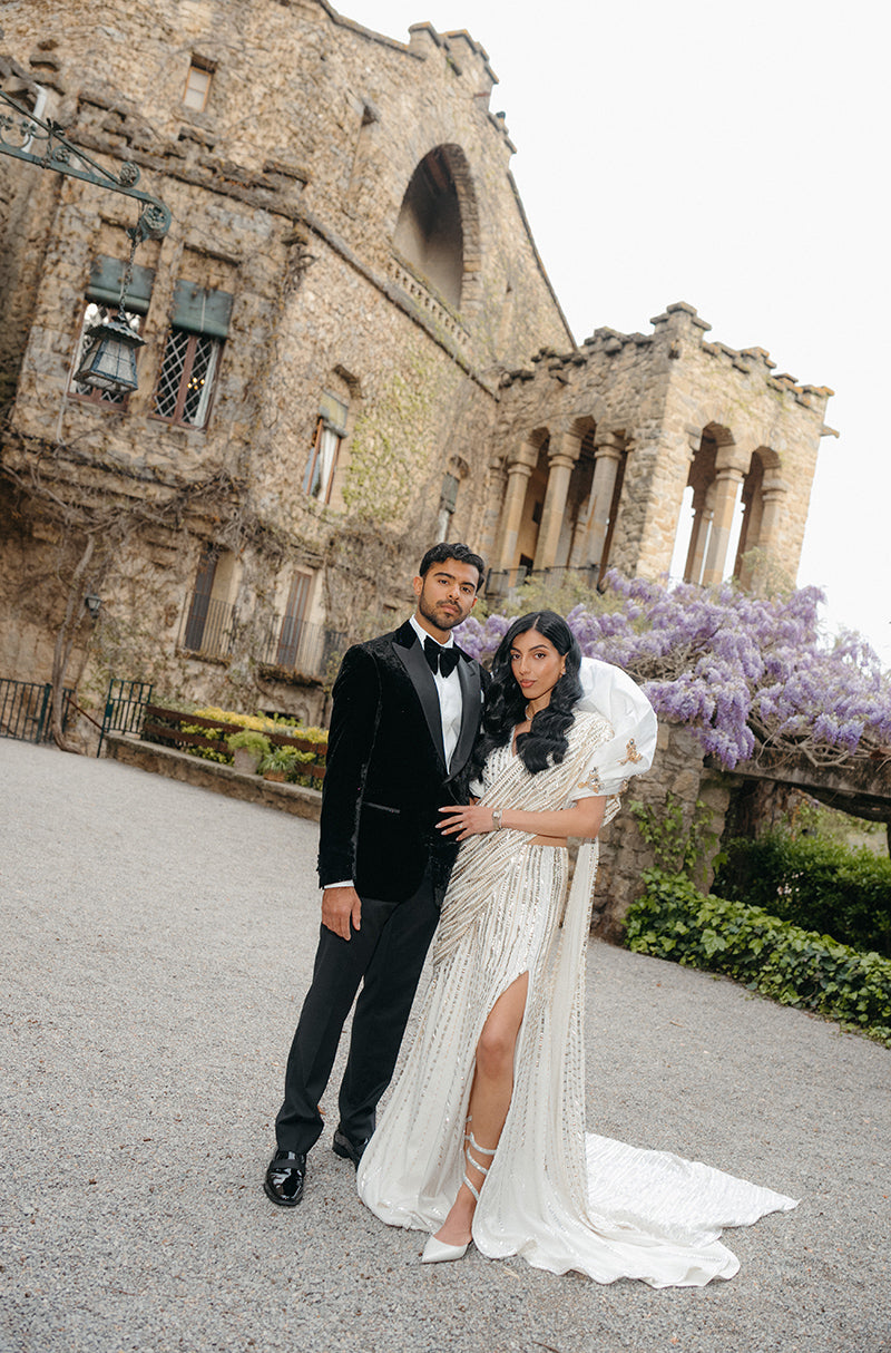 Bride: Damini Arora in our Ivory Taban Embroidered Skirt Set