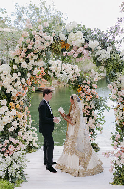 Bride: Deepa Dhore in our Ivory & Gold Embroidered Lehenga Set