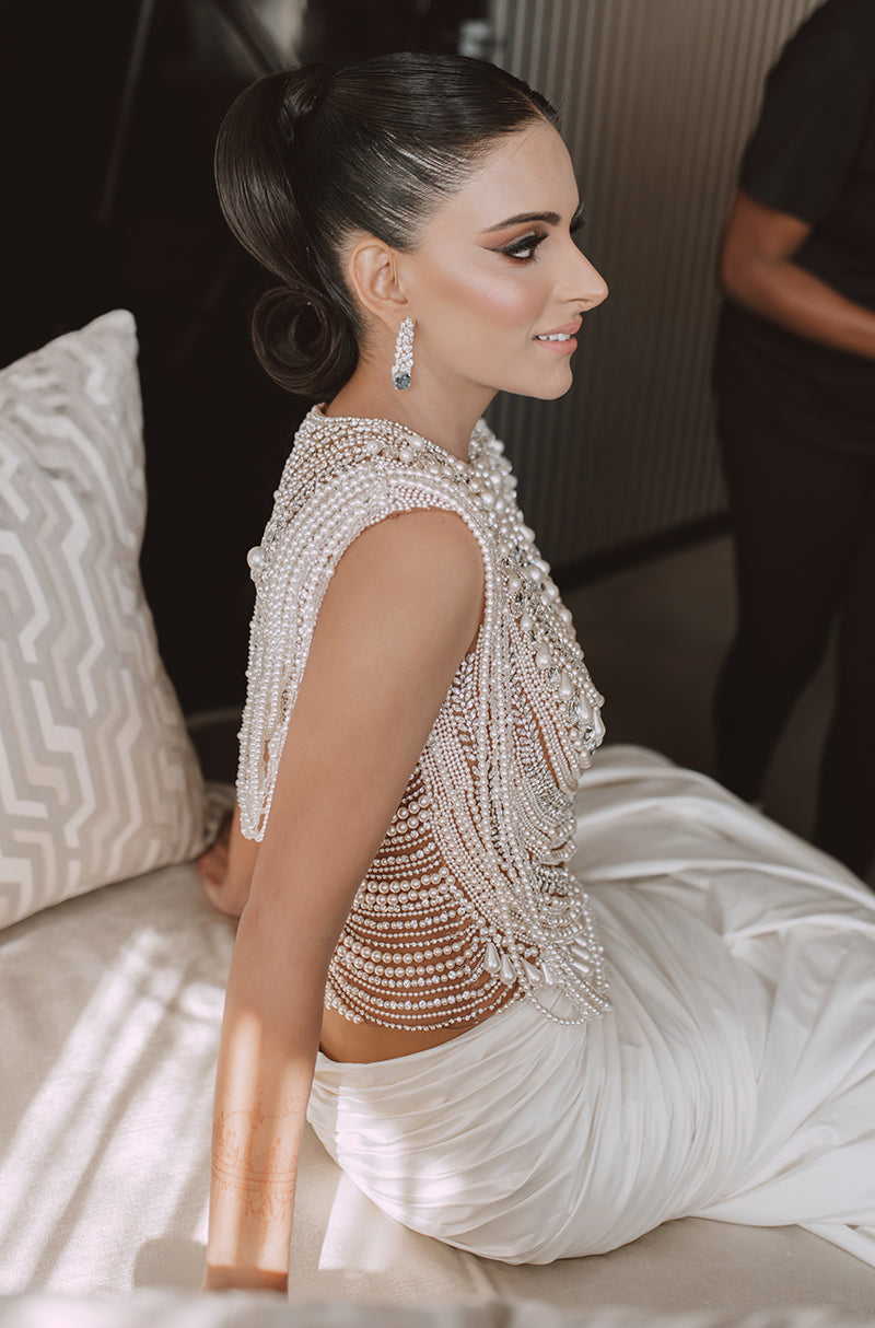 Bride: Radiyah Wazar in our White Skirt Set