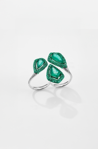 Armour Cut Dual Ring