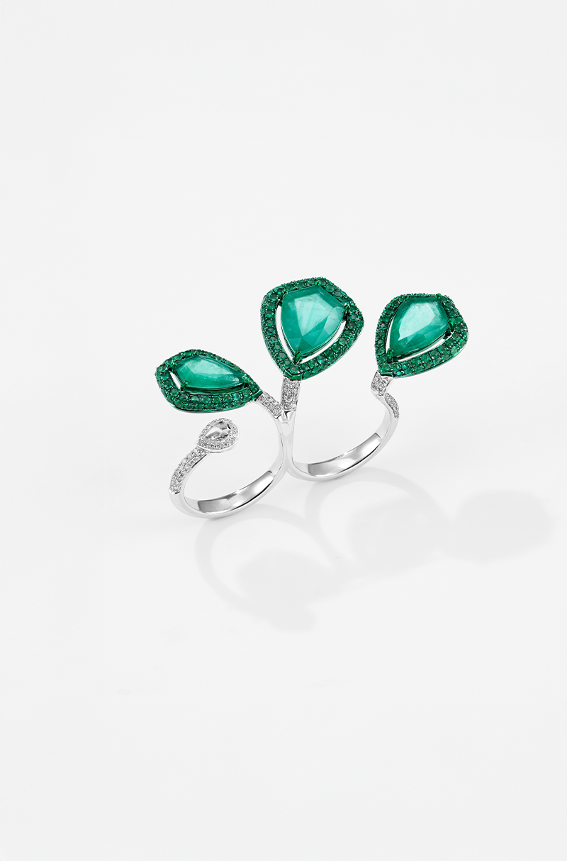 Armour Cut Open Dual Ring