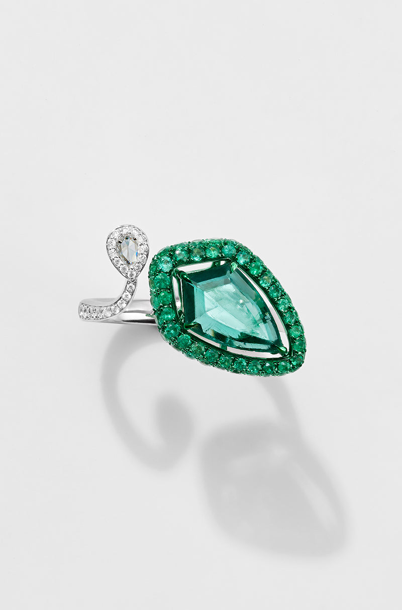 Armour Cut Curve Ring