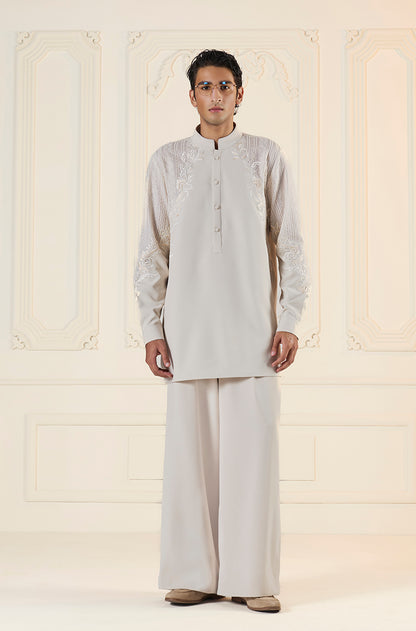 Grey Geometric Kurta Set