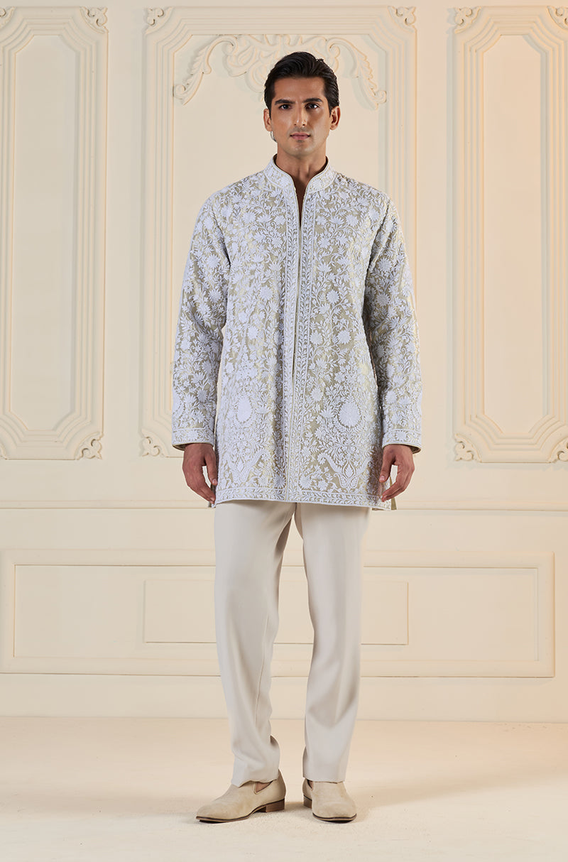 Silver Threadwork Embroidered Kurta