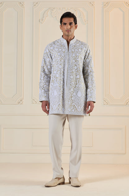 Silver Threadwork Embroidered Kurta